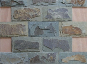 China Multicolor Slate Mushroom Stone for Wall Cladding