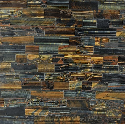 Tiger Stone Slabs, Semiprecious Stone Slabs, Semi Precious Stone Wall