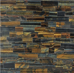 Tiger Stone Slabs, Semiprecious Stone Slabs, Semi Precious Stone Wall