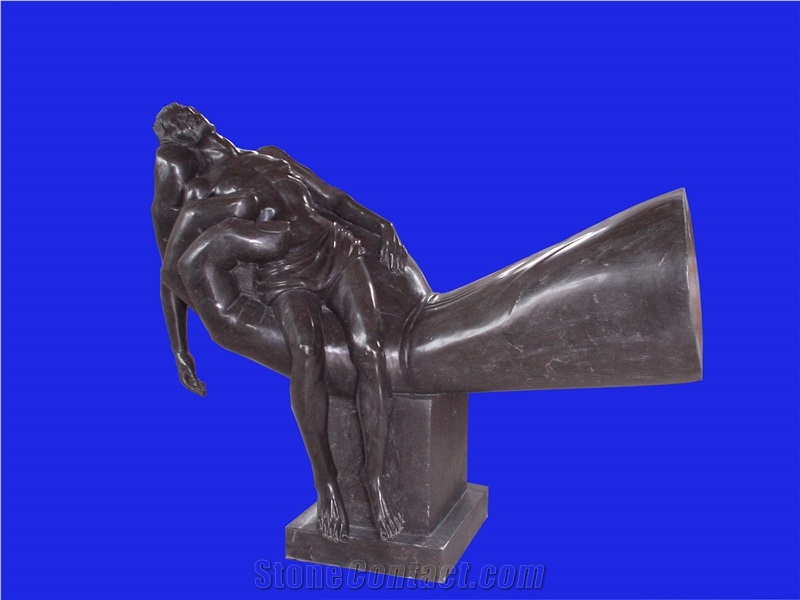 Black Marble Human Sculpture,Garden Carving Statues,China Marble,Factory on Sales