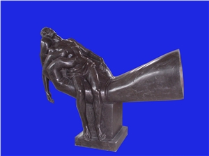 Black Marble Human Sculpture,Garden Carving Statues,China Marble,Factory on Sales