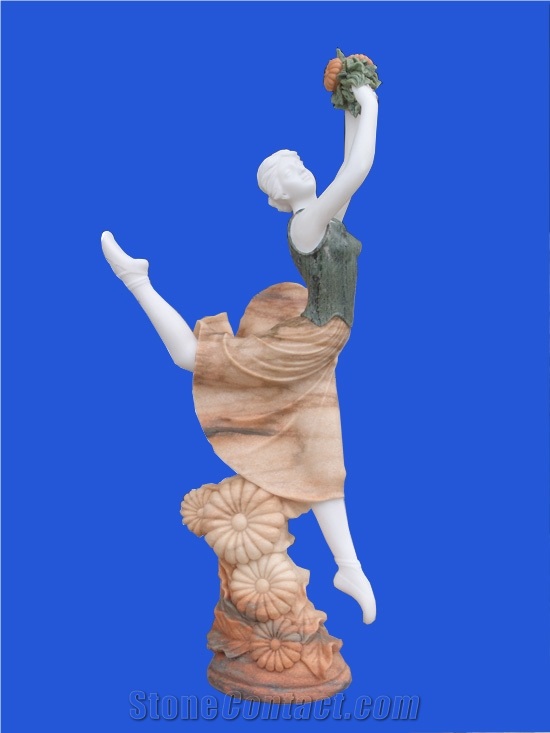 Dancing Lady Scupture,Marble Human Sculpture,China Marble Handcarving Statue,On Sales