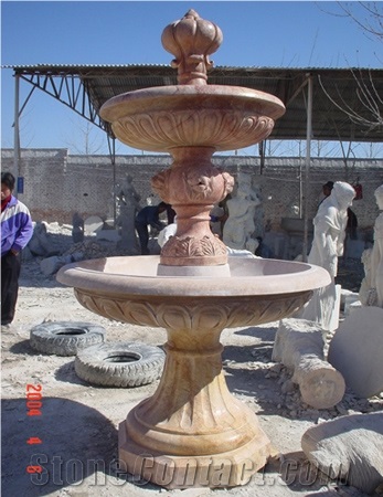 Hand Carving Outdoor Garden Water Fountain Marble Fountain