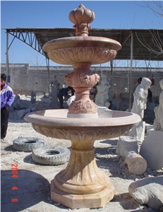 Hand Carving Outdoor Garden Water Fountain Marble Fountain