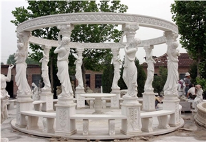 Marble Carved Gazebo, White Marble Gazebo