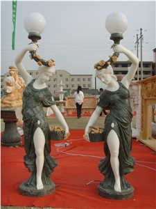 Multicolor Marble Lady Engraving Stone,Own Factory Sculptured Yound Lady Human Beings,Cheap Watering Featured Garden Deocration