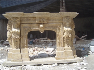 Natural Indoor Marble Fireplace,Elegent Marble Fireplace for Sale