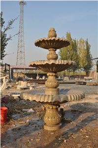 Outdoor Stone Garden Fountain, Marble Sculptured Fountain, Water Fountain
