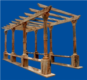 Stone Gazebo for Sale,Pink Marble Garden Gazebo