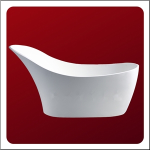 Artificial White Marble Stone Solid Surface Bathtubs