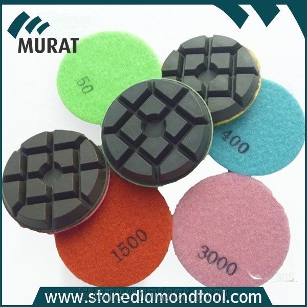 3"/80mm Resin Bond Htc Polishing Disc for Concrete, Stone Polishing