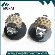 Coatings Removing Bush Hammer Roller Profile Wheel with Suppot
