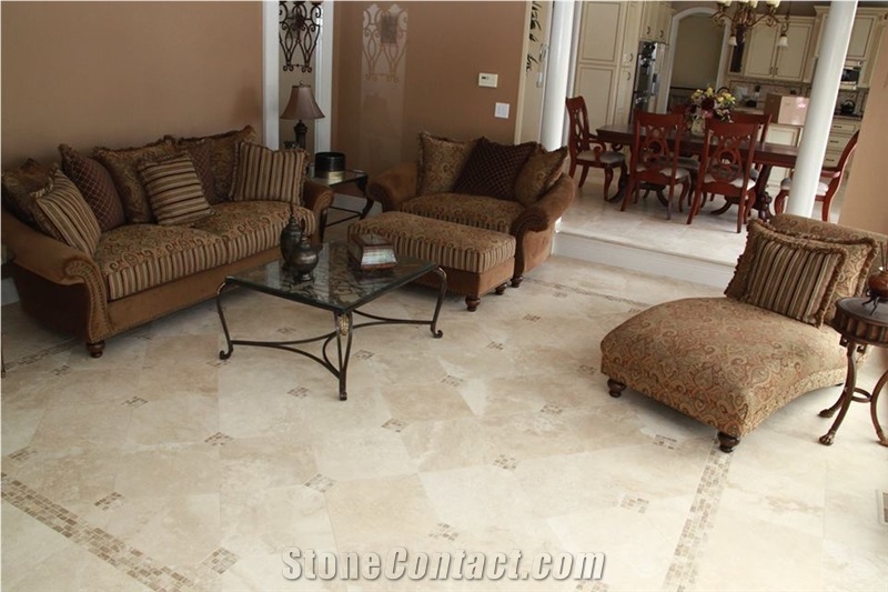 Anatolia Cream Travertine Honed Filled Floor Tiles
