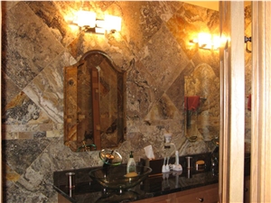 Brushed Antico Onyx Travertine Versailles Pattern, Wall Tiles