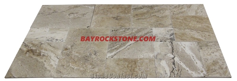 Brushed Antico Onyx Travertine Versailles Pattern, Wall Tiles