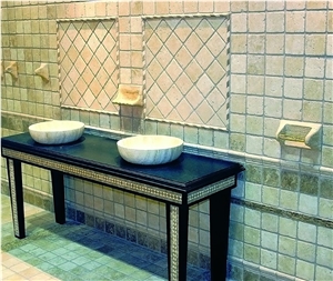 Tumbled Turkey White Travertine Bathroom Design Project