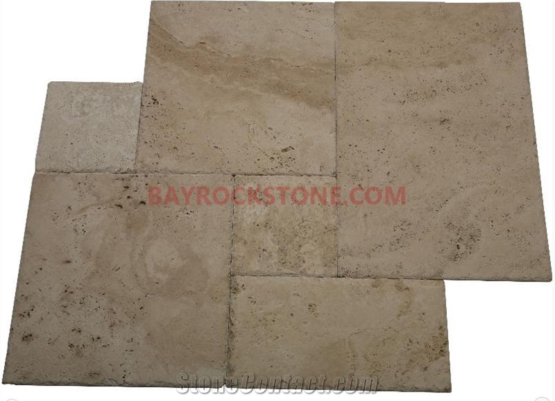 Tumbled Turkey White Travertine Bathroom Design Project
