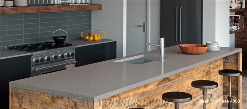 Caesarstone 4003 Sleek Concrete Kitchen Countertop