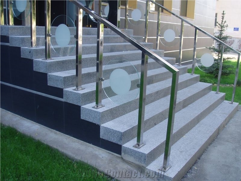 Granite Siberian - Sibirskiy - Ural Gray Steps, Grey Granite Stairs & Steps