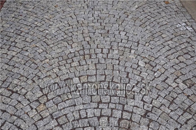 Grey Granite Cobble Stone Paving Sets