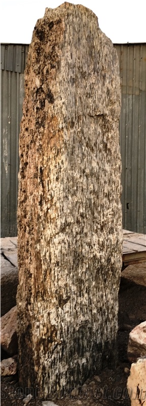 Black Marble Monolith for Garden