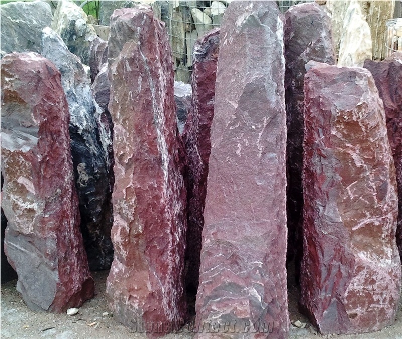 Columns, Marble Monolith for Garden