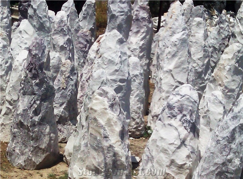 Columns, Marble Monolith for Garden