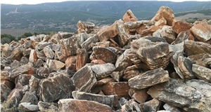 Meteora Quarry, Brown Limestone Blocks
