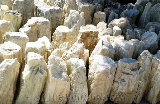 Polished Columns, Marble Monolith, Garden Rock Stone
