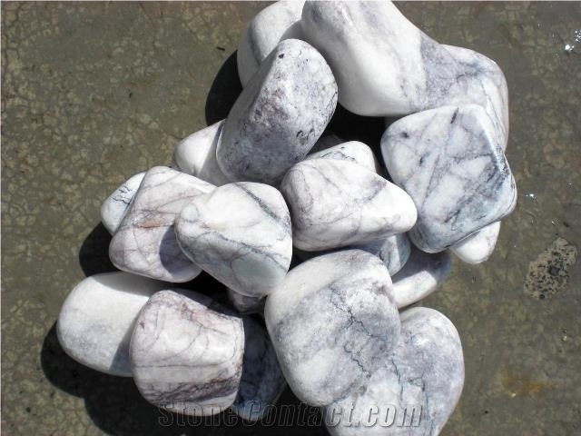 White Marble Pebbles & Tumbled Stones, Gravels