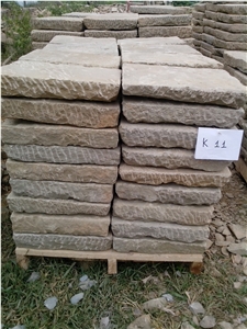 Vietnam Yellow Sandstone Pavers & Cube Stone, Stepping Pavements