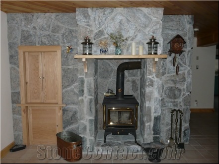 Granite Veneer Fireplace Decoration
