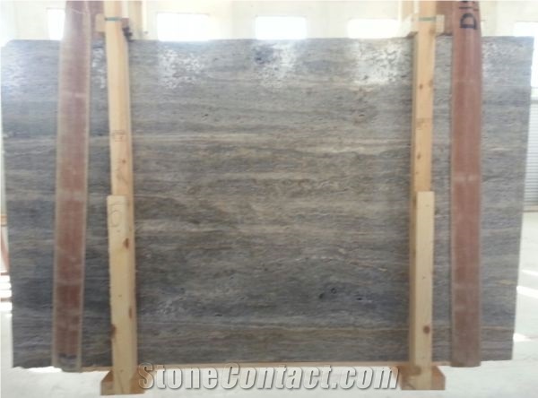 Silver Travertine Vein Cut Slabs