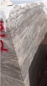 Tumbled Silver Travertine Tiles, Versailles Pattern