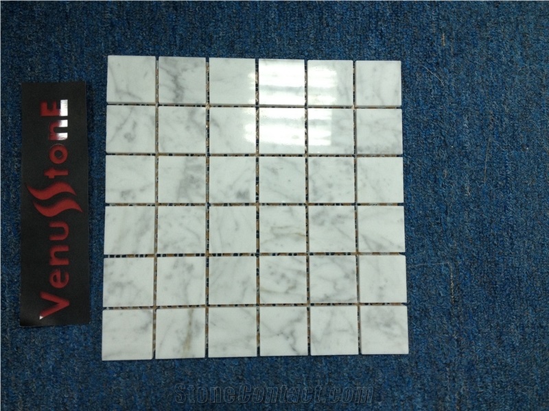 S60 - 61 Bianco Carrara Marble Mosaic
