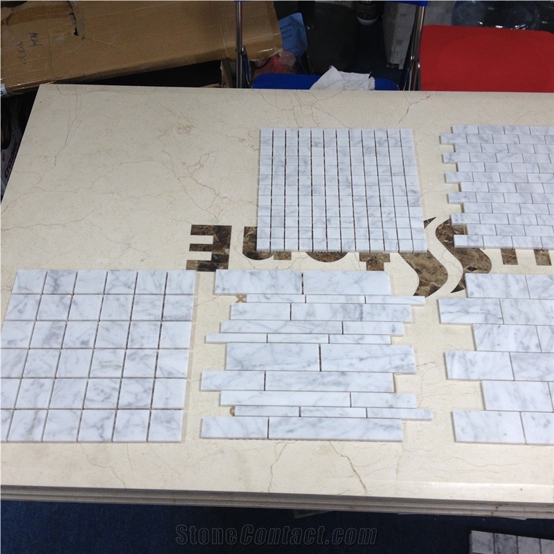 S60 - 61 Bianco Carrara Marble Mosaic
