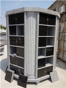 China Granite Stone Cremation Family Mausoleums Design, Cemetery Crypts Columbariums Urn, Round Niches Cemetery Columbarium