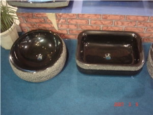 Natural Stone Bathroom Wash Sinks, Kitchen Interior Vessel Round Basins, Coffee Brown Marble Square Oval Sink, Polished Surface Wash Bowls Basins