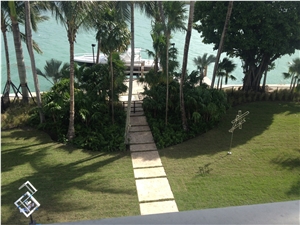 Dominican White Coral Stone Walkway Pavers