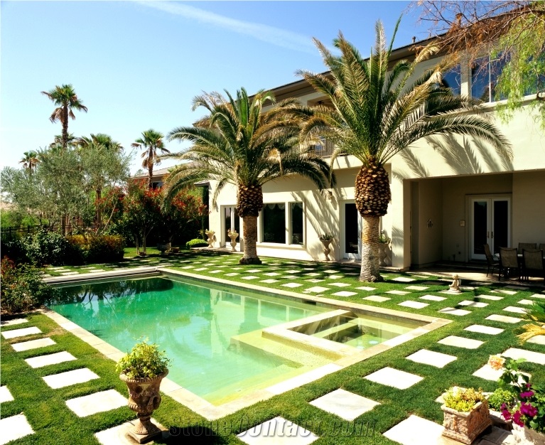 Dominican White Coral Stone Walkway Pavers