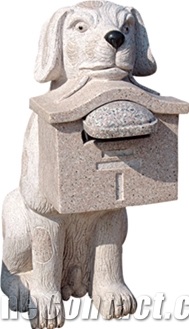 G682 Beige Granite Stone Carved Mailboxes