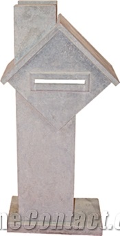 G682 Beige Granite Stone Carved Mailboxes