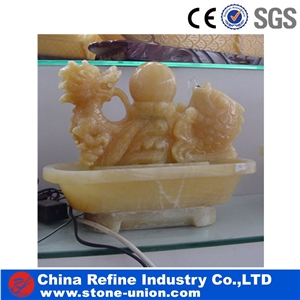 Yellow Onyx Fountain with Handcraft , Interior High Quality Marble Fountain Water Features Yellow Onyx Fountain with Handcraft , Interior High Quality Marble Fountain Water Features