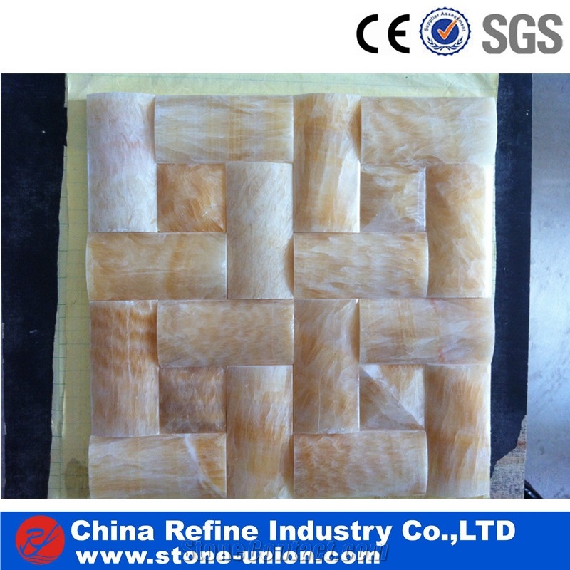 Yellow Onyx Polished Mosaic, Honey Onyx Mosaic Wall Panel,Polished Mosaic,Wall Mosaic,Floor Mosaic