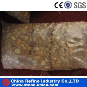 Yellow River Quartzite Pebble , Superfine Polished Pebbles , Beige Cobblestone River Rock Yellow River Cobbles