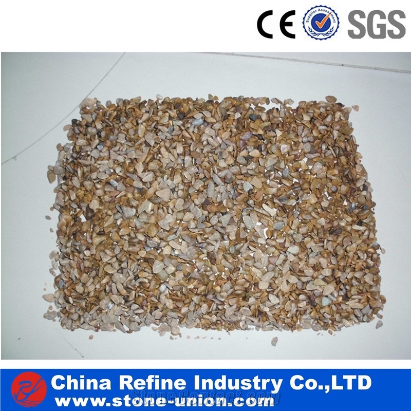 Yellow River Quartzite Pebble , Superfine Polished Pebbles , Beige Cobblestone River Rock Yellow River Cobbles