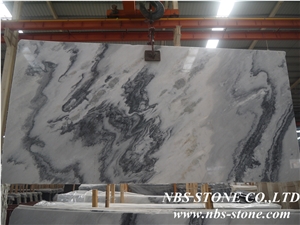 Landscape Painting Marble/River and Mountain Wave Jade Big Slabs,China White Marble Tiles & Slabs