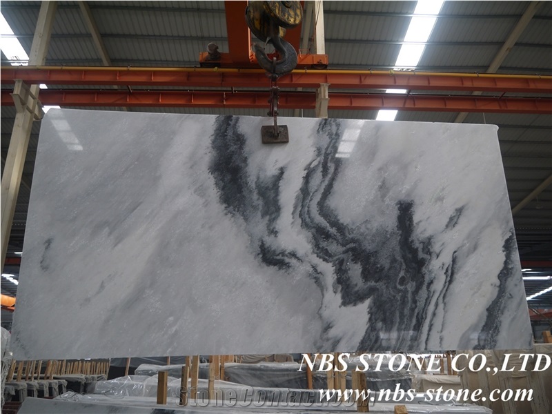 Landscape Painting Marble/River and Mountain Wave Jade Big Slabs,China White Marble Tiles & Slabs