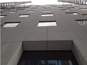 Blanco Macael Marble Bushamered Facade, White Marble Walling Tiles