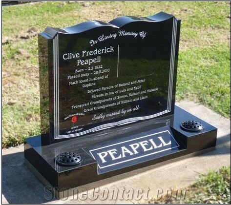 Black Granite Book Memorial